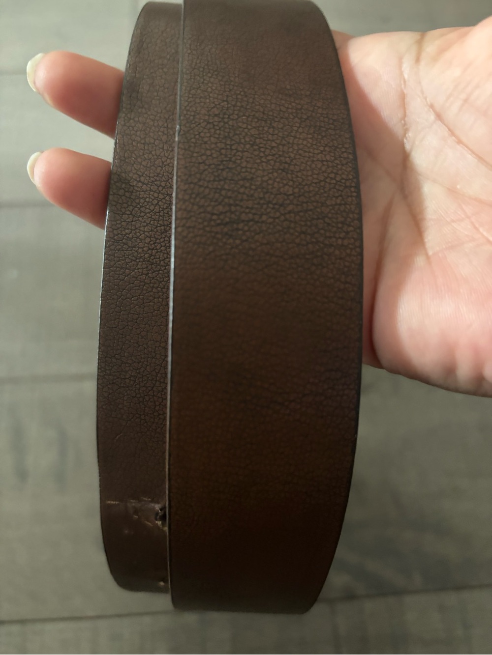 🎀FREE🎀WITH ANY PURCHASE🎀Chocolate Brown Leather Belt- Oval Crystal Buckle - Picture 4 of 4